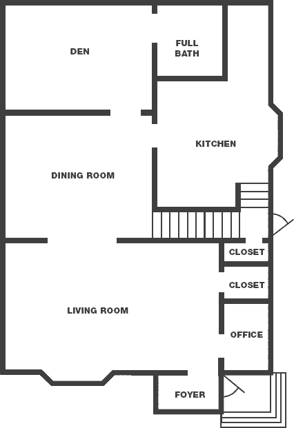 First floor floor plan of N40 W6070 Jackson Street, Cedarburg, Wisconsin